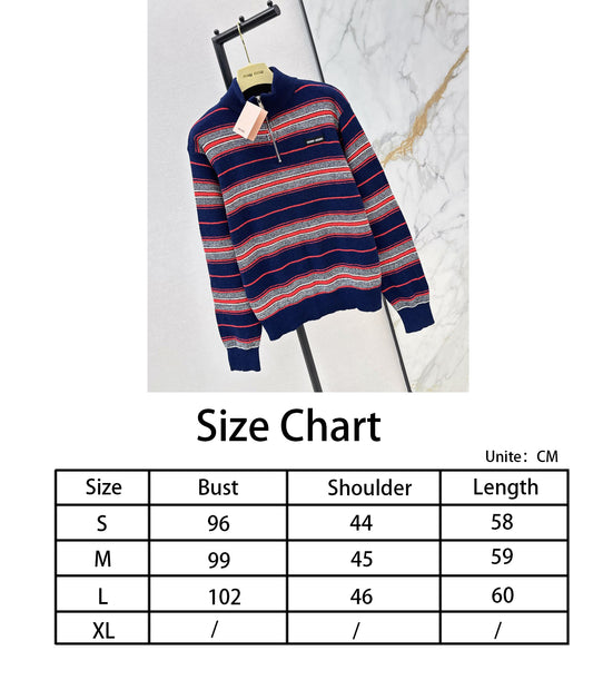 Miu NEW stripe knitted sweater