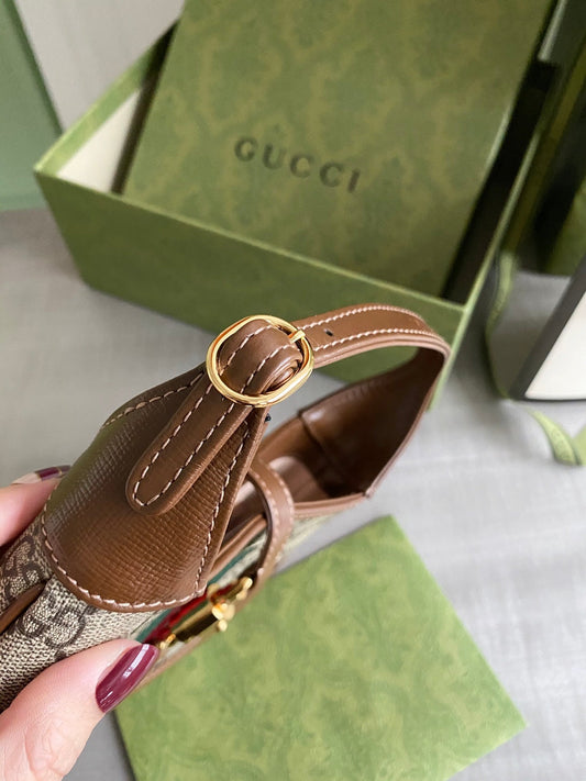 GC Jackie1961 Beige/ebony GG Supreme canvas, with brown leather trim