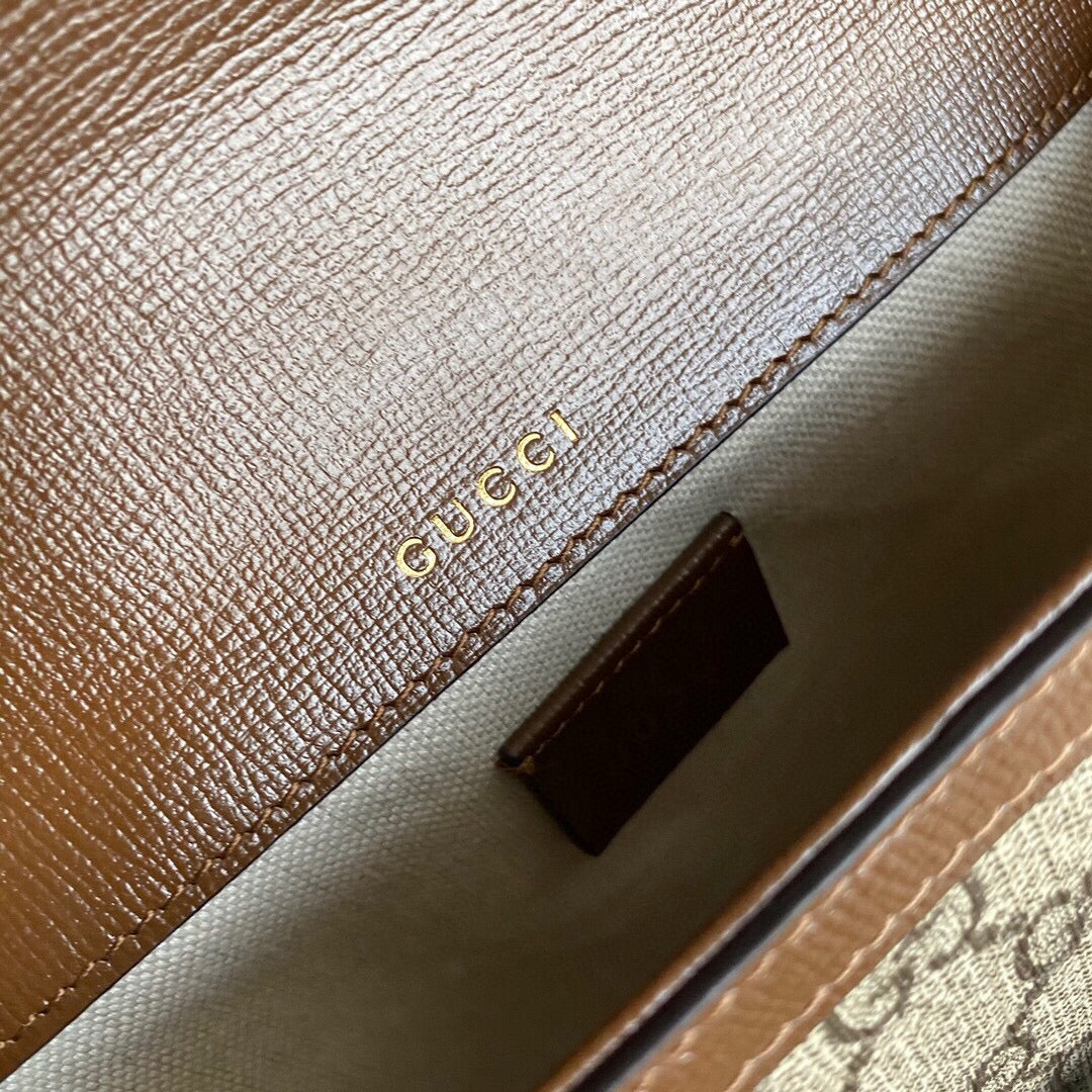 GC Horsebit 1955 mini shoulder bag Beige and ebony