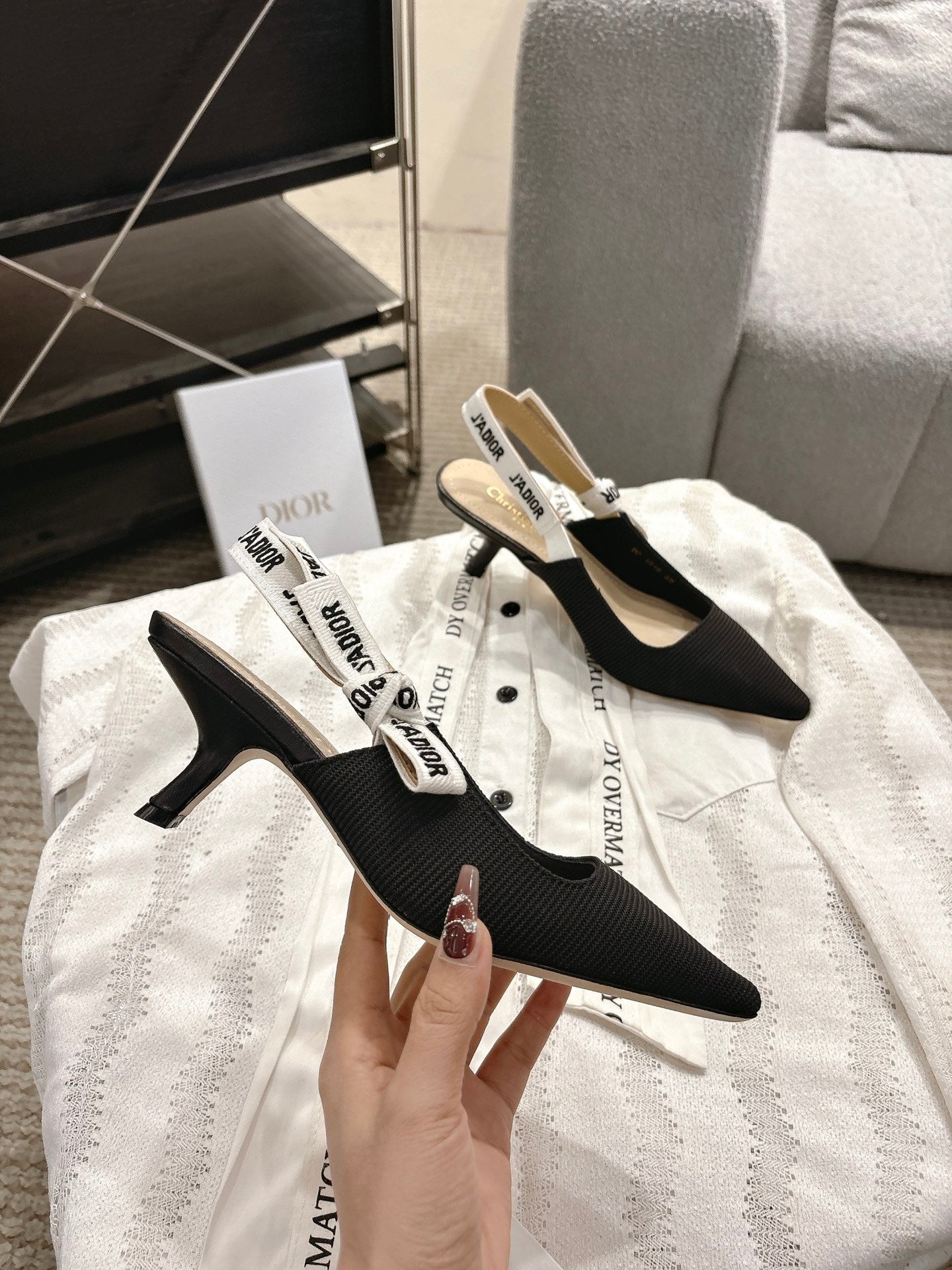 CD New Bow mid-heel shoes