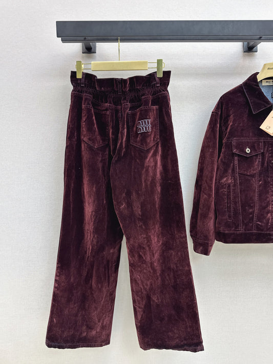 Miu NEW velvet pants