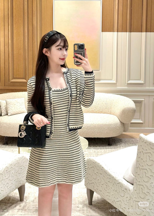 CD NEW striped cardigan