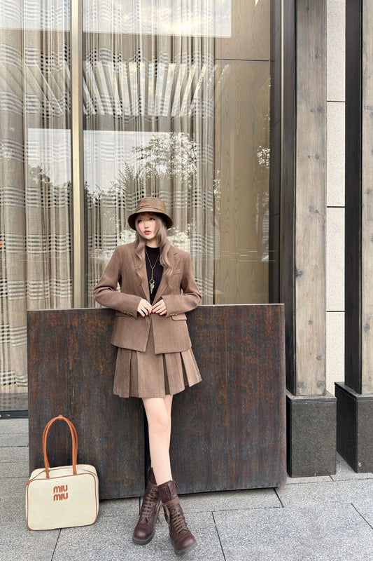 Miu NEW suit jacket pleated skirts