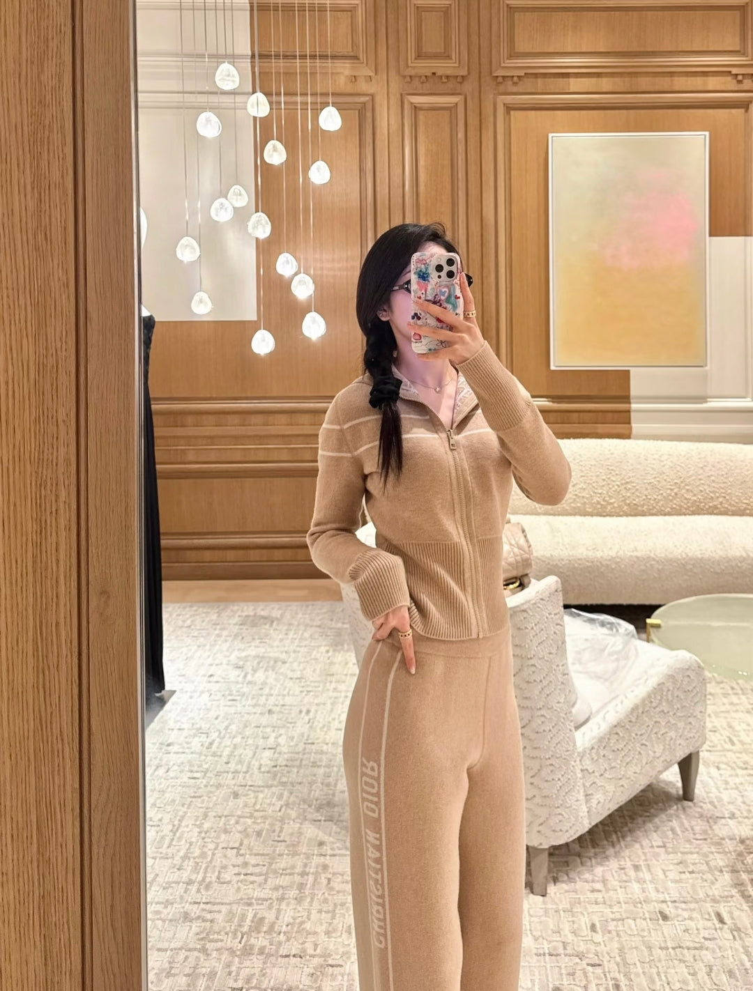 CD NEW Double-faced cashmere pants