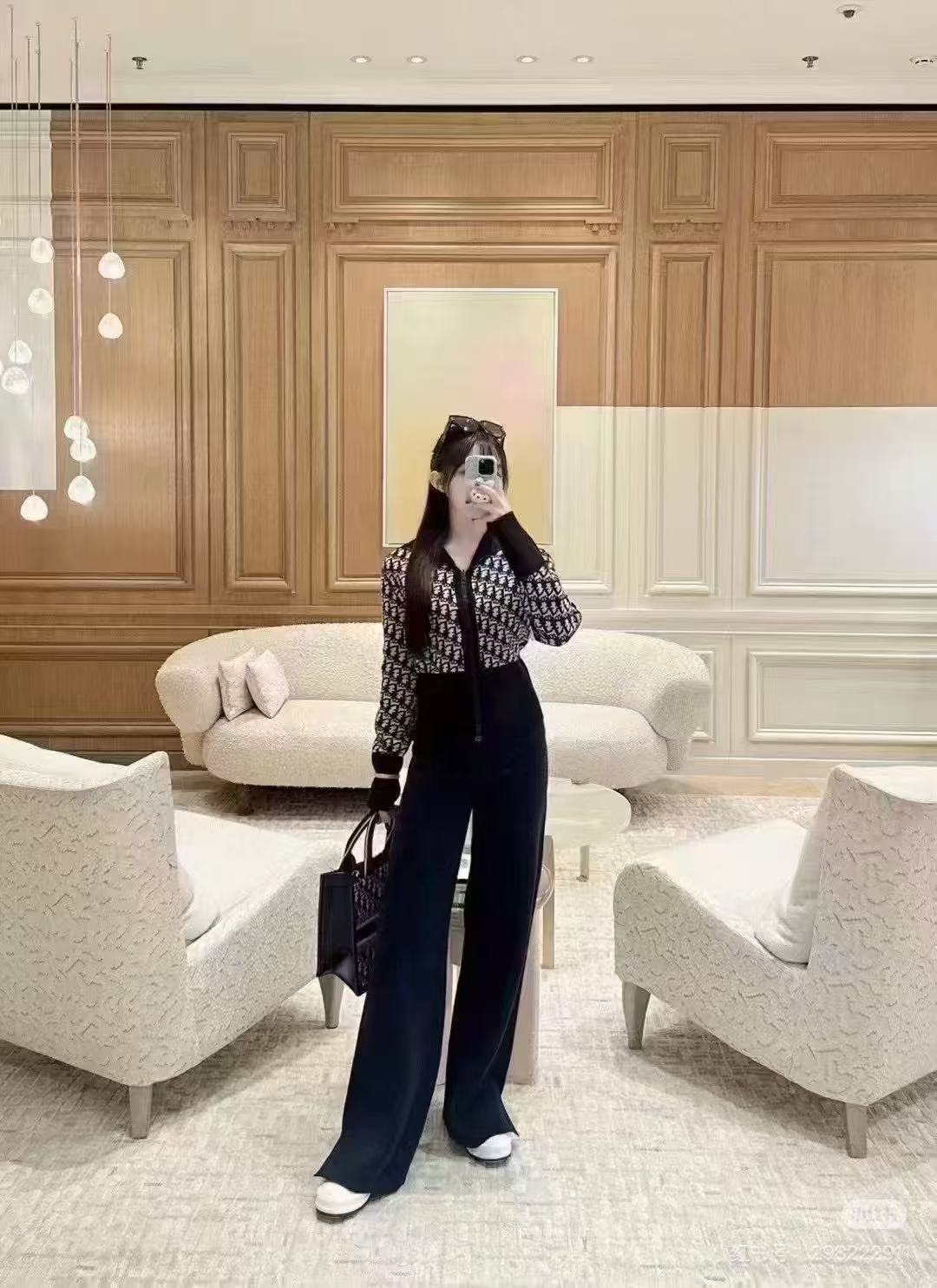 CD NEW Double-faced cashmere pants