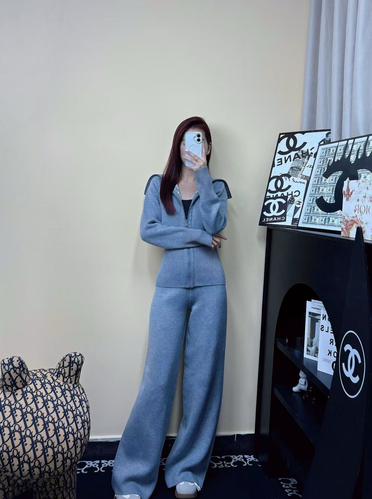 CD NEW Double-faced cashmere pants