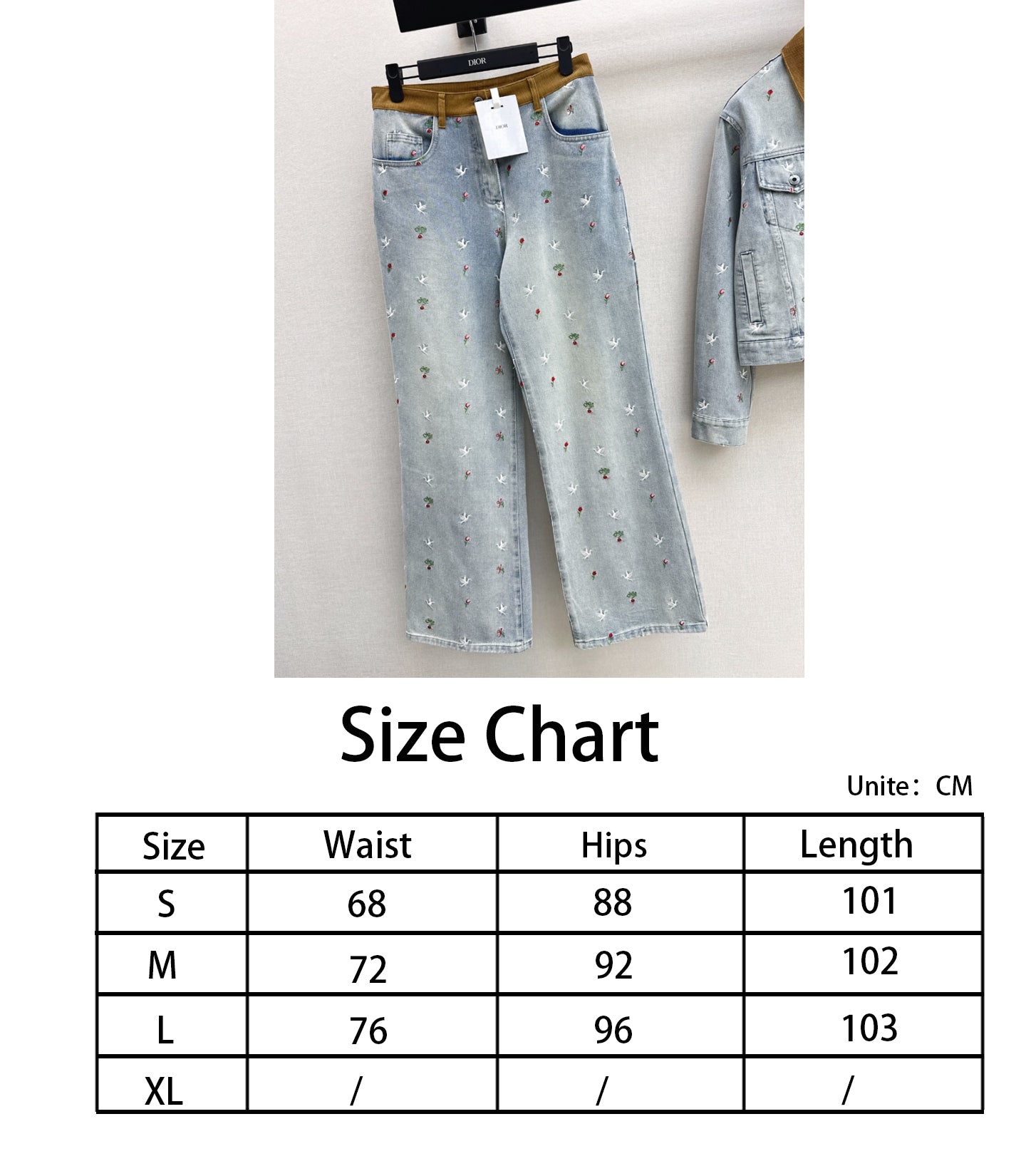 CD NEW embroidery straight jeans