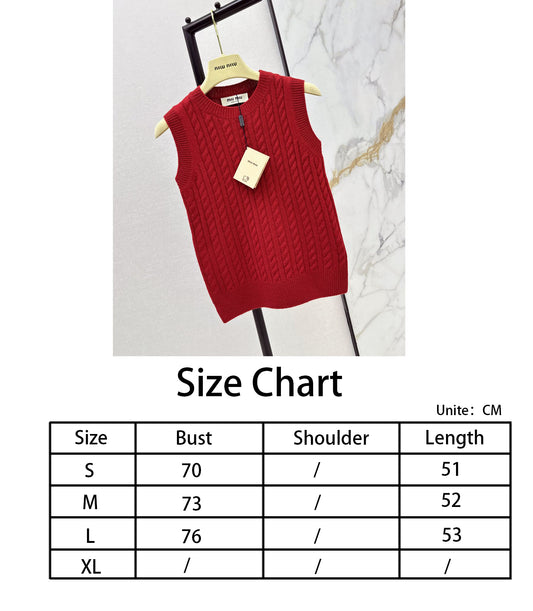 Miu NEW sleeveless knitted vest
