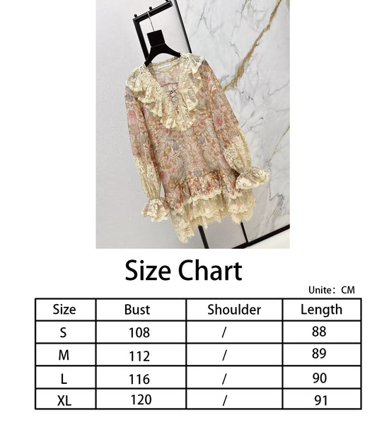 Zimm NEW lace contract flower dress