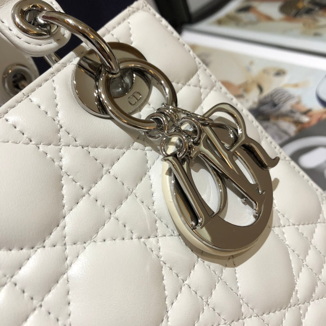 DO Mini Lady Bag Latte Cannage Lambskin