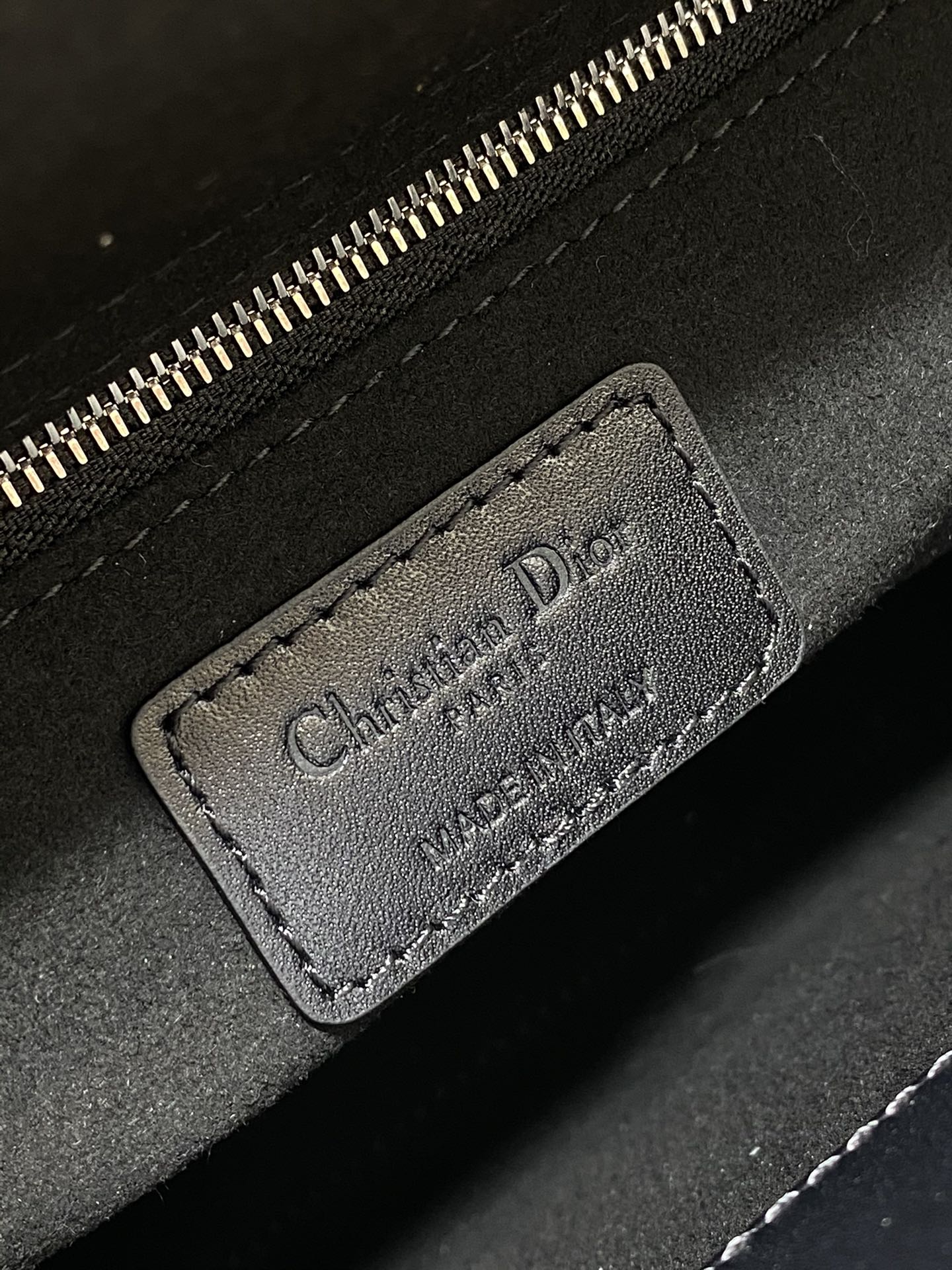 DO  Mini Lady Bag  Matte Black Diamond Pattern Calfskin