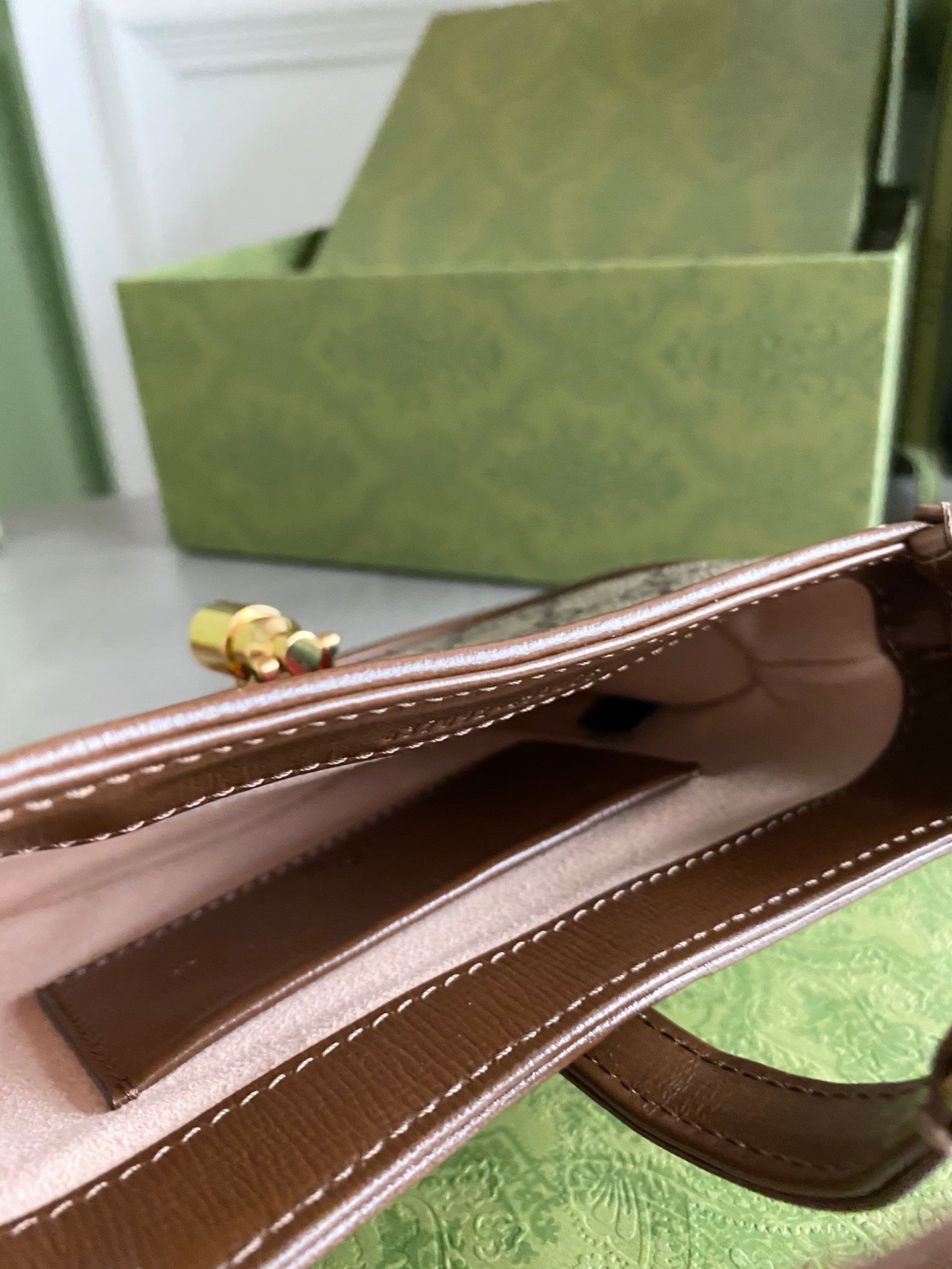 GC Jackie1961 Beige/ebony GG Supreme canvas, with brown leather trim