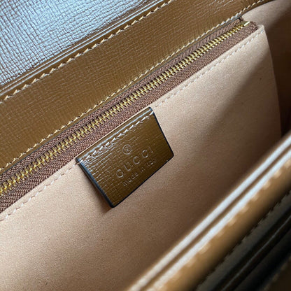 GC Horsebit 1955 small shoulder bag Beige and ebony