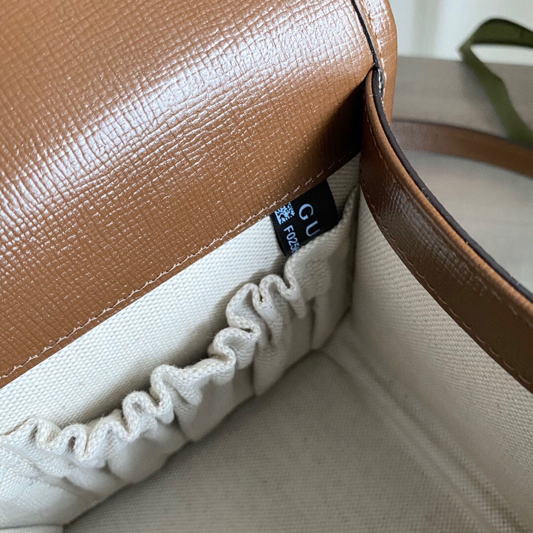 GC Horsebit 1955 Mini shoulder bag Beige and ebony