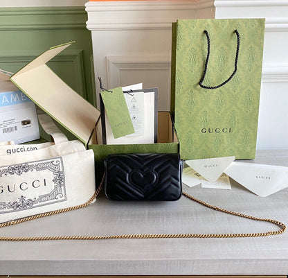 GC GG Marmont super mini bag Black / White / Red / Gray Blue