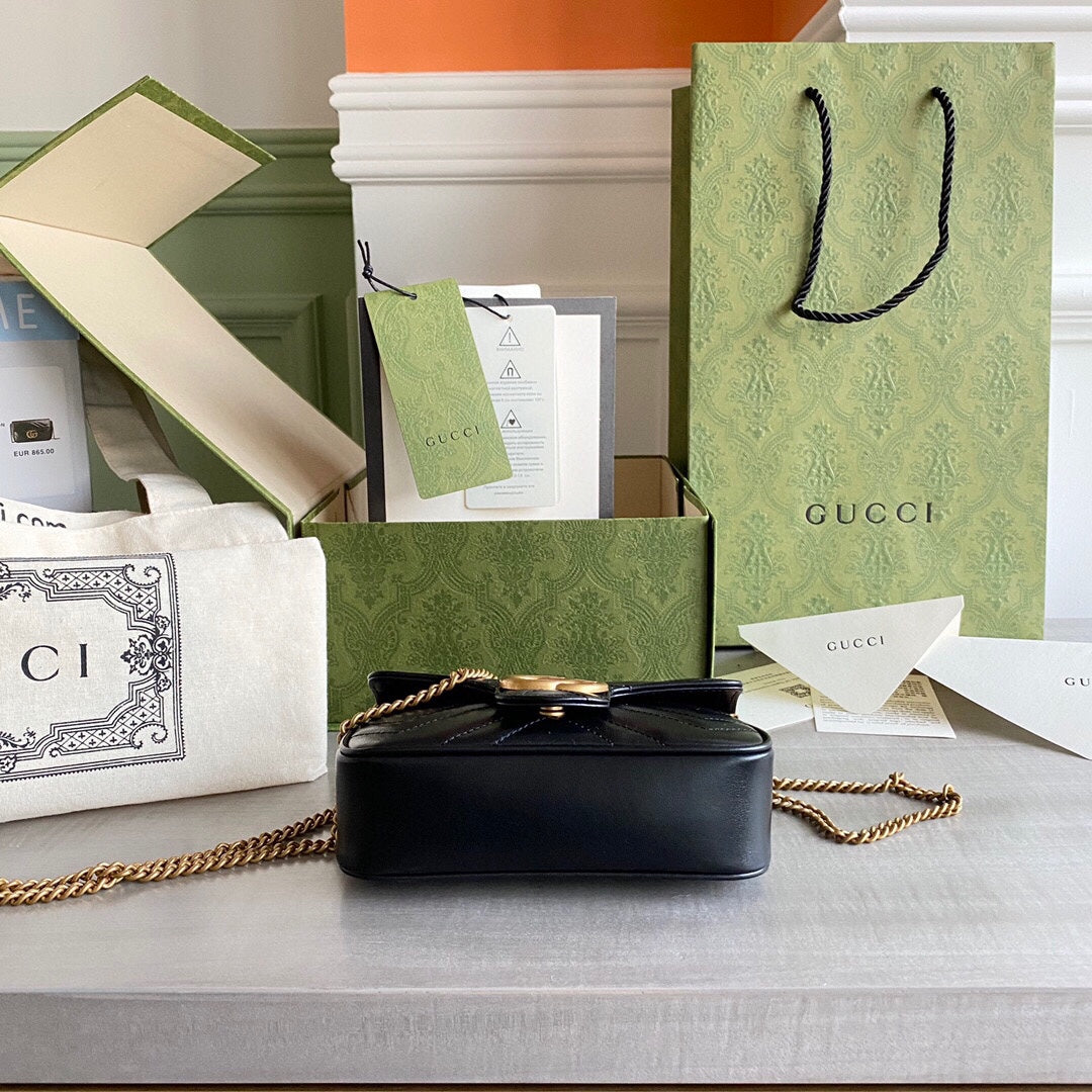 GC GG Marmont super mini bag Black / White / Red / Gray Blue