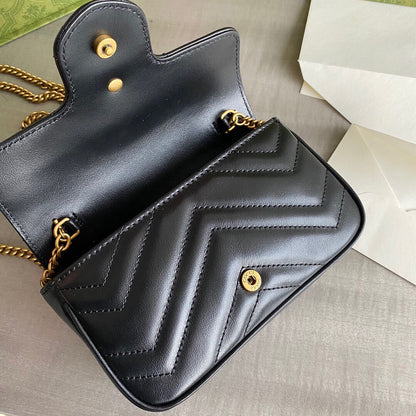 GC GG Marmont super mini bag Black / White / Red / Gray Blue