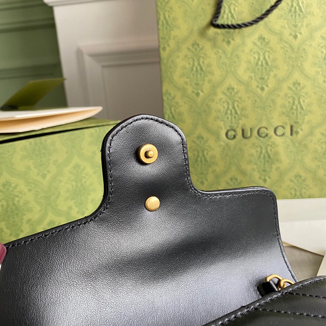 GC GG Marmont super mini bag Black / White / Red / Gray Blue