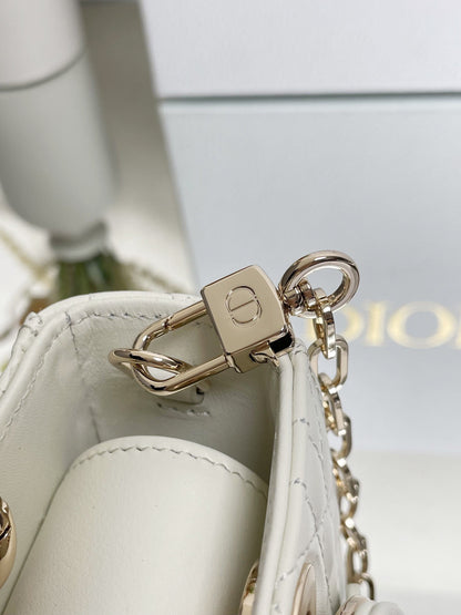 DO  Micro / Small / Medium Lady D-Joy Bag Latte Cannage Lambskin