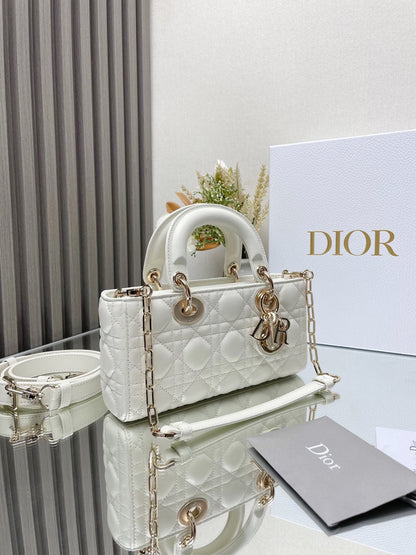 DO  Micro / Small / Medium Lady D-Joy Bag Latte Cannage Lambskin