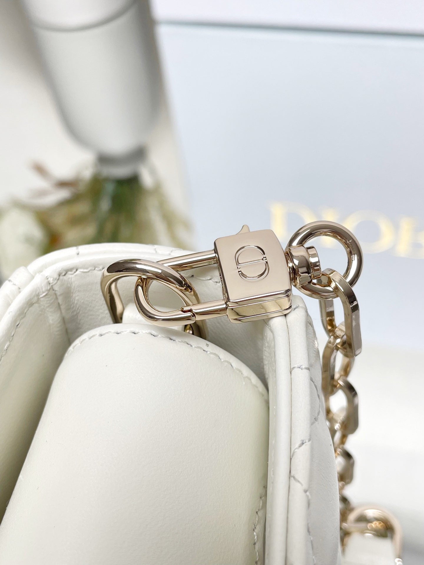 DO  Micro / Small / Medium Lady D-Joy Bag Latte Cannage Lambskin