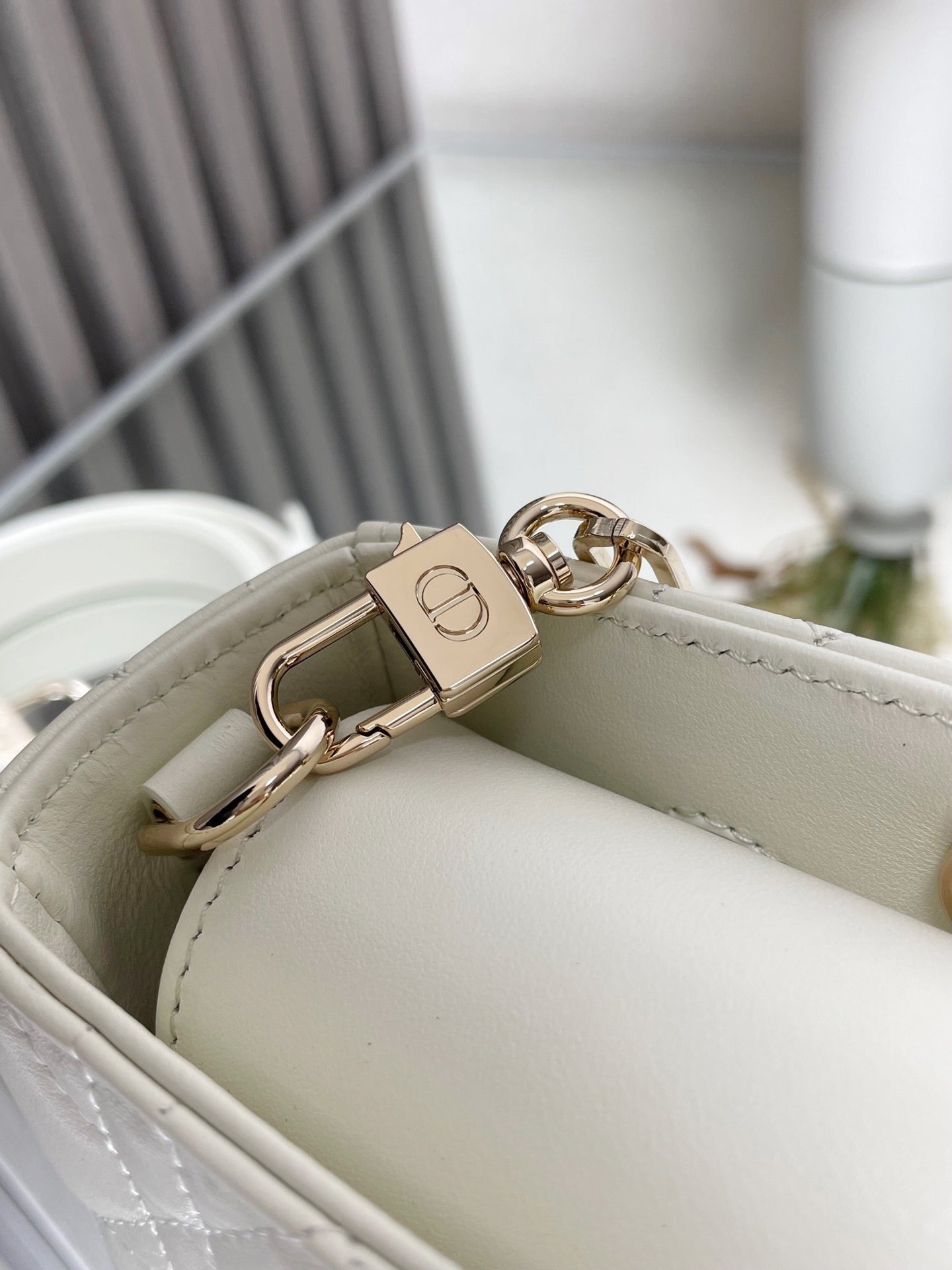 DO  Micro / Small / Medium Lady D-Joy Bag Latte Cannage Lambskin