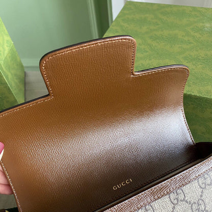 GC Horsebit 1955 small shoulder bag Beige and ebony