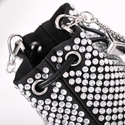 PD Embellished satin mini-pouch