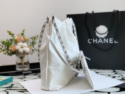 C* 22bag garbage bag♥ white silver chain