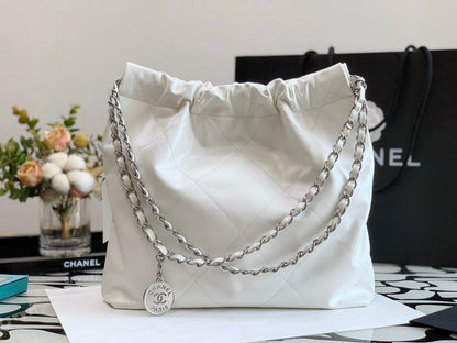 C* 22bag garbage bag♥ white silver chain