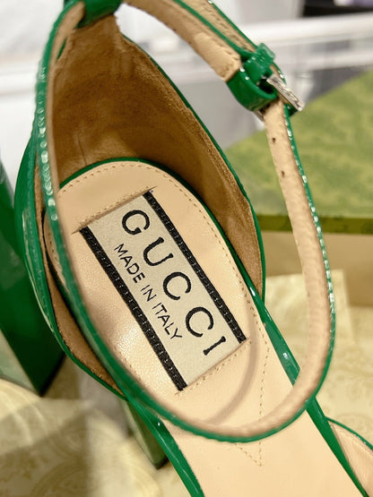 G* New high heels with crystal diamond double G buckle