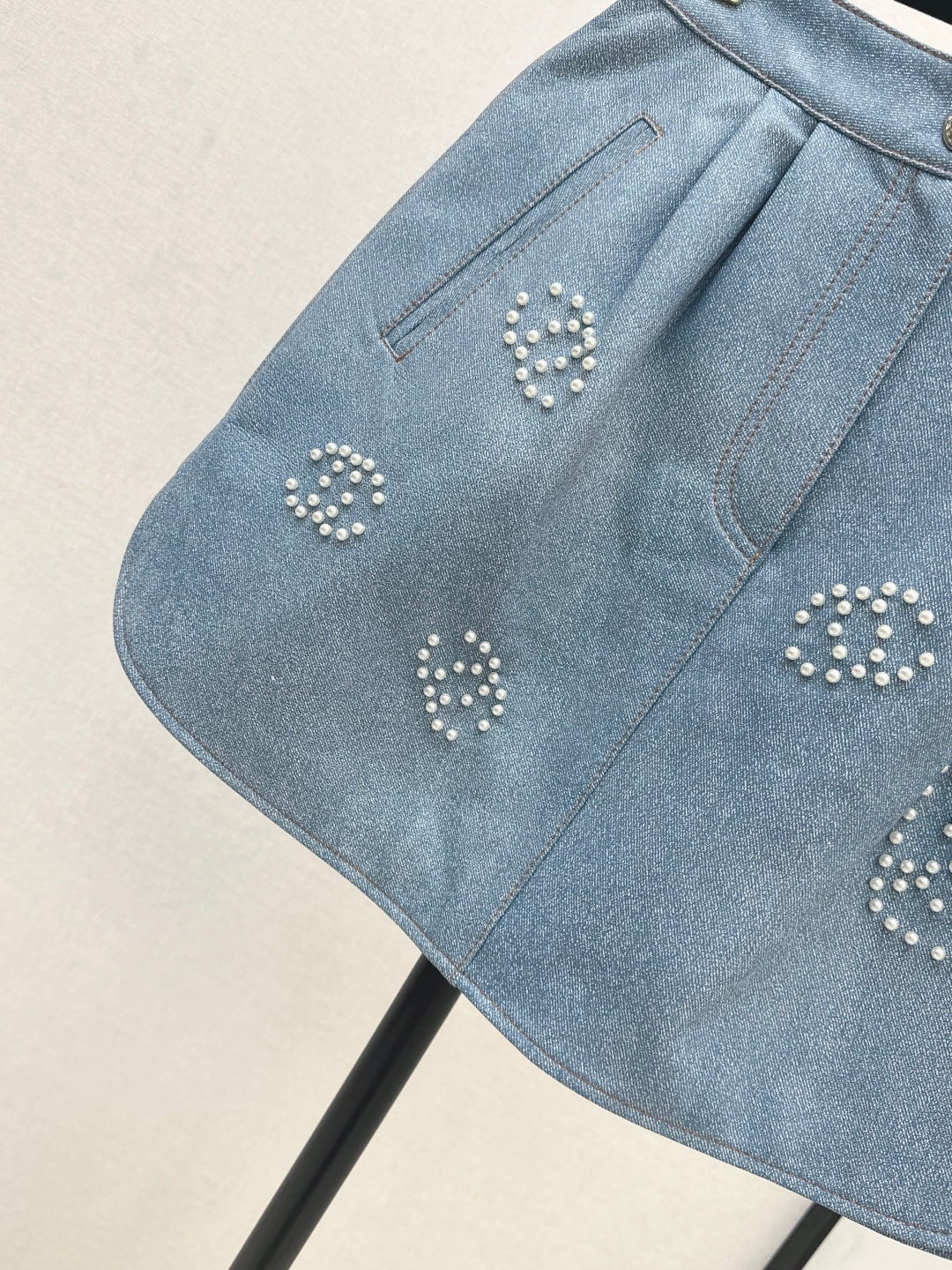 Chan 25FW denim skirt