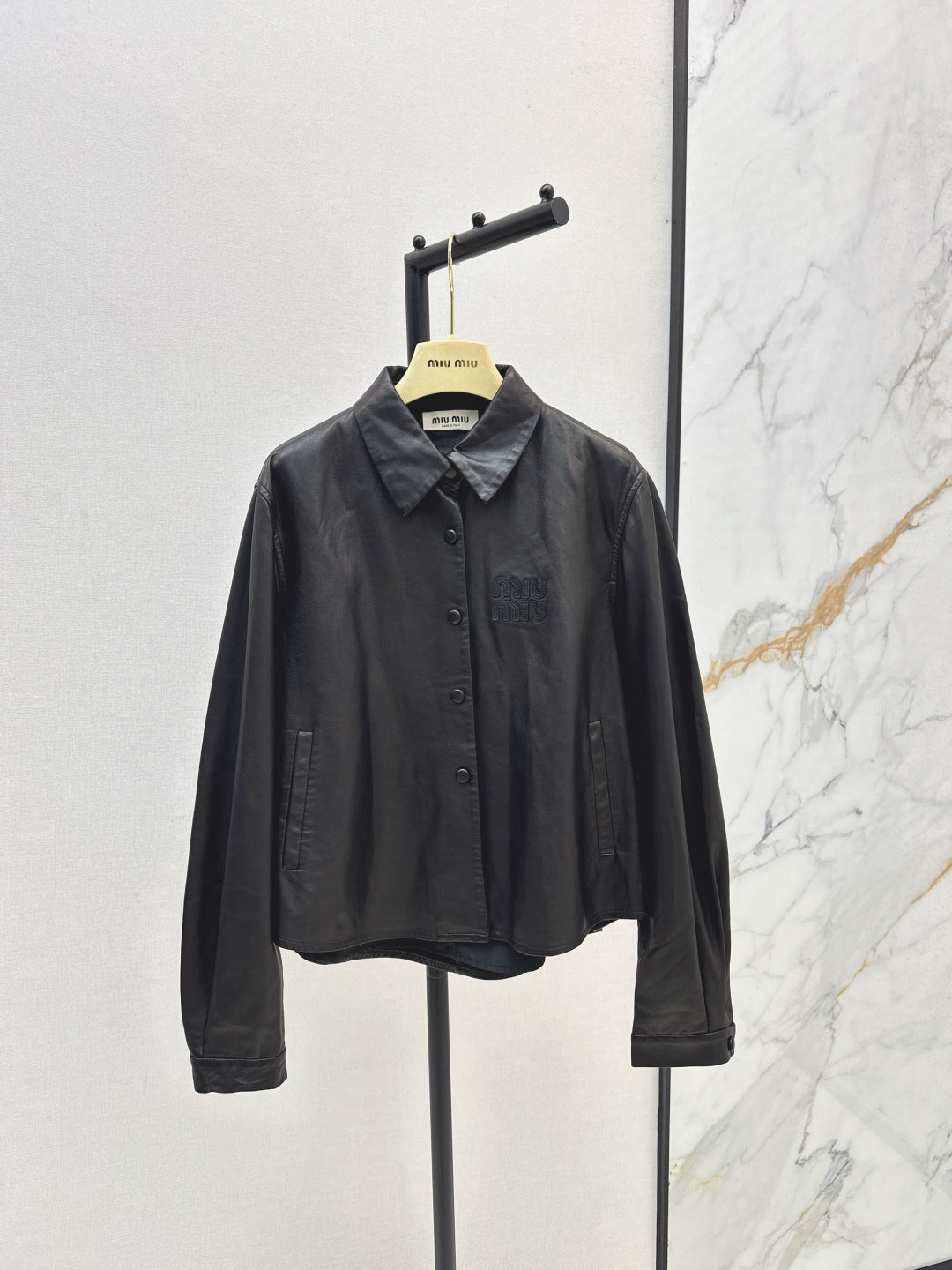 Miu 25fw motorcycle jacket