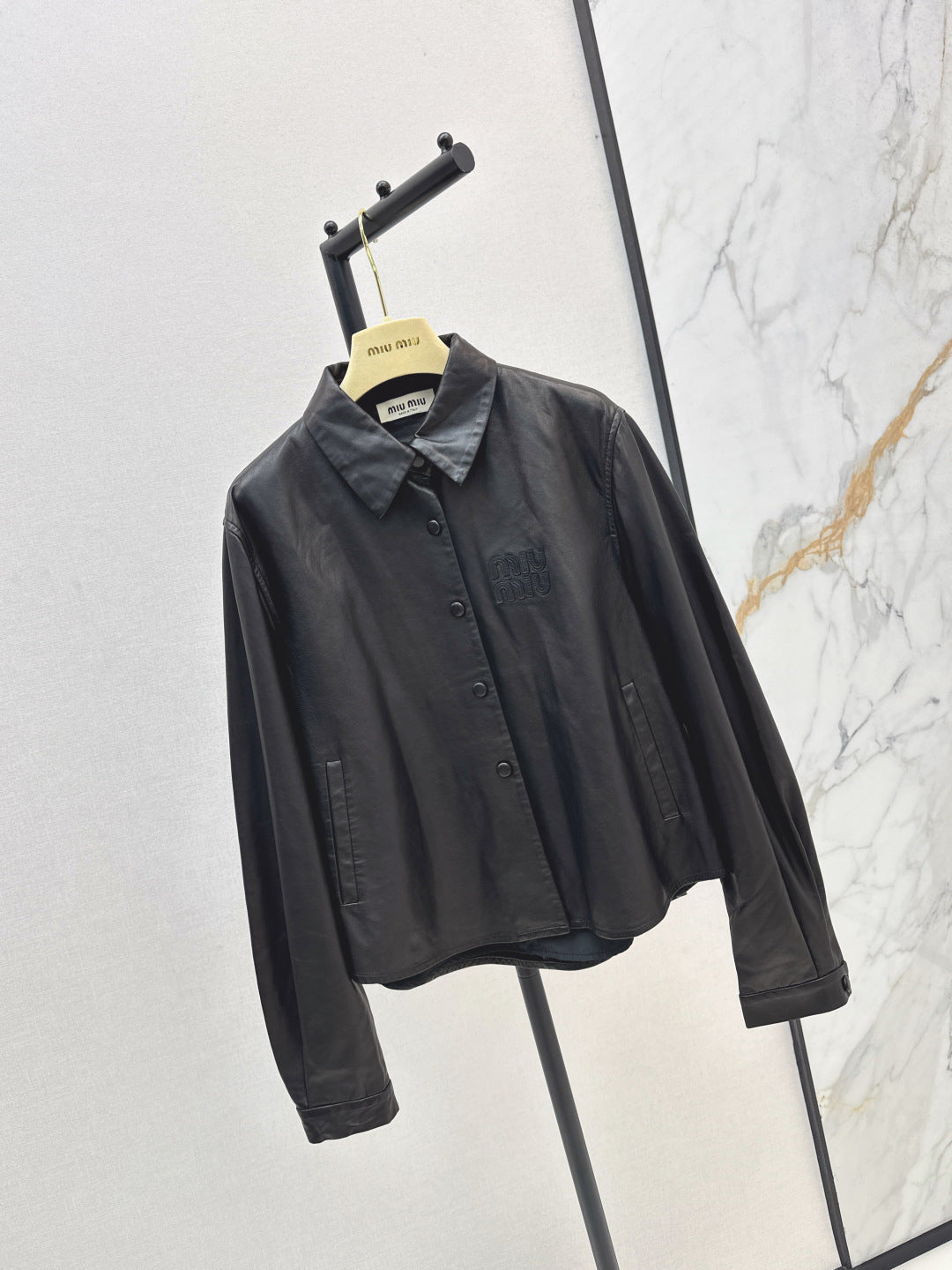 Miu 25fw motorcycle jacket