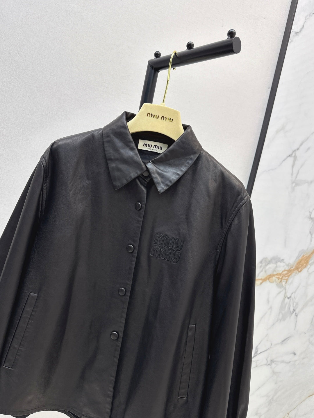 Miu 25fw motorcycle jacket