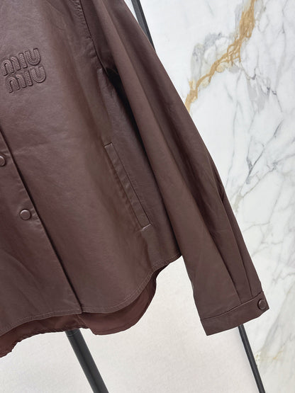 Miu 25fw motorcycle jacket