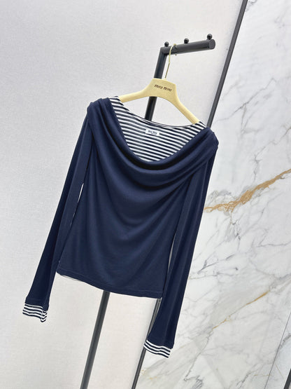 Chan New Striped bottoming shirt