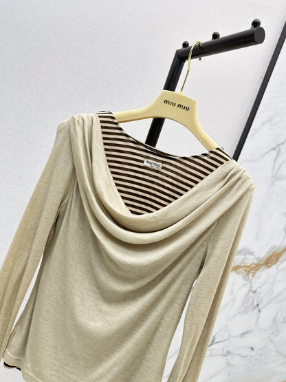 Chan New Striped bottoming shirt