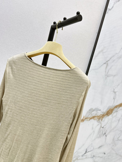 Chan New Striped bottoming shirt