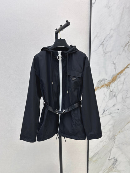 Pra New hooded drawstring jacket