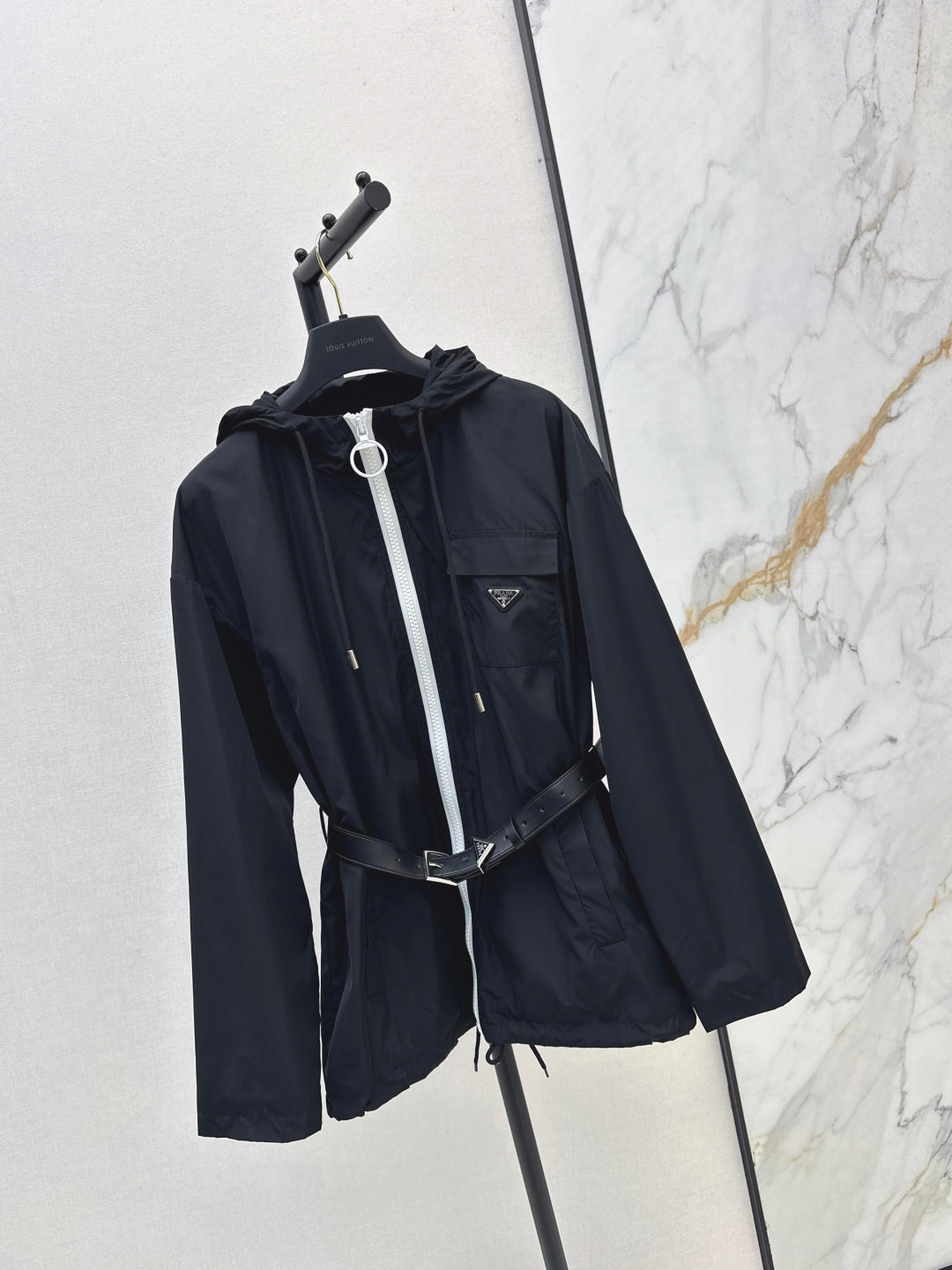 Pra New hooded drawstring jacket