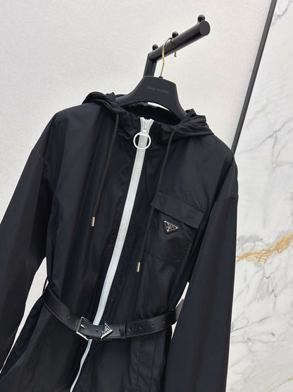 Pra New hooded drawstring jacket