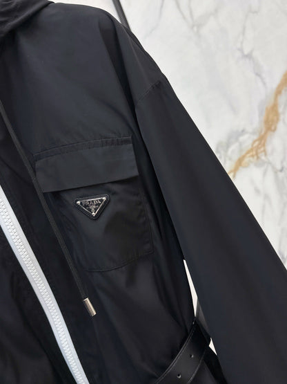 Pra New hooded drawstring jacket