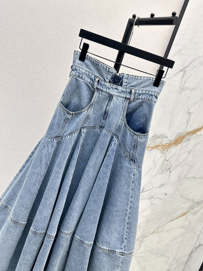 Zimm New Long denim skirt