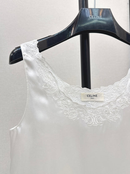 Celi  New Embroidered silk vest