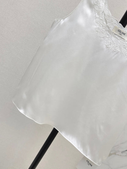 Celi  New Embroidered silk vest
