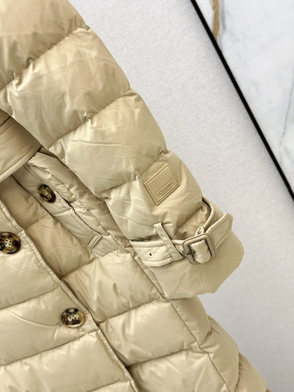 Bur New Double-breasted hooded down jacket