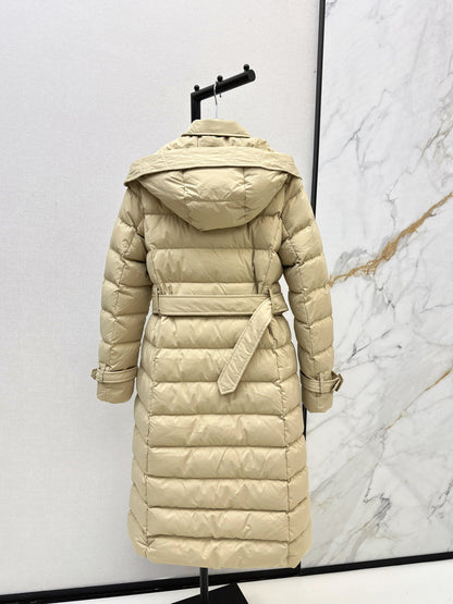 Bur New Double-breasted hooded down jacket