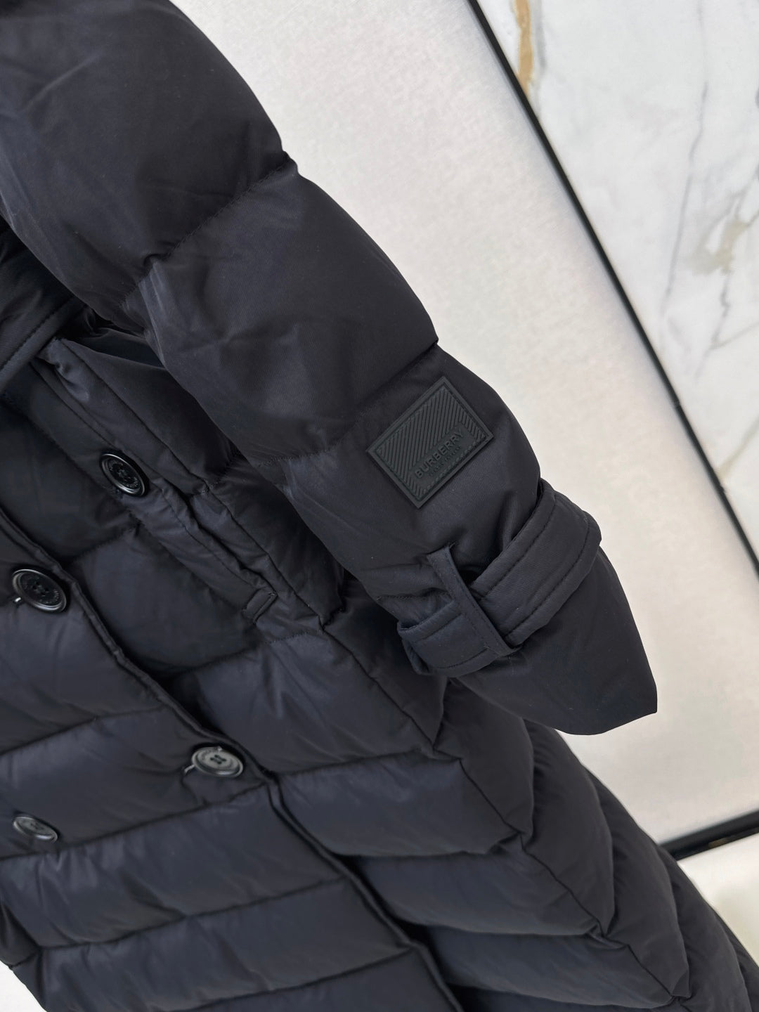 Bur New Double-breasted hooded down jacket