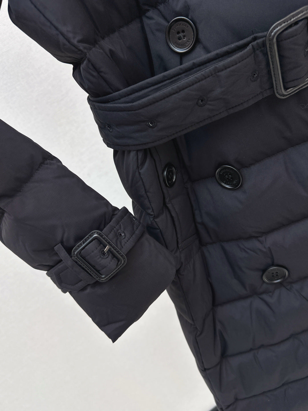 Bur New Double-breasted hooded down jacket